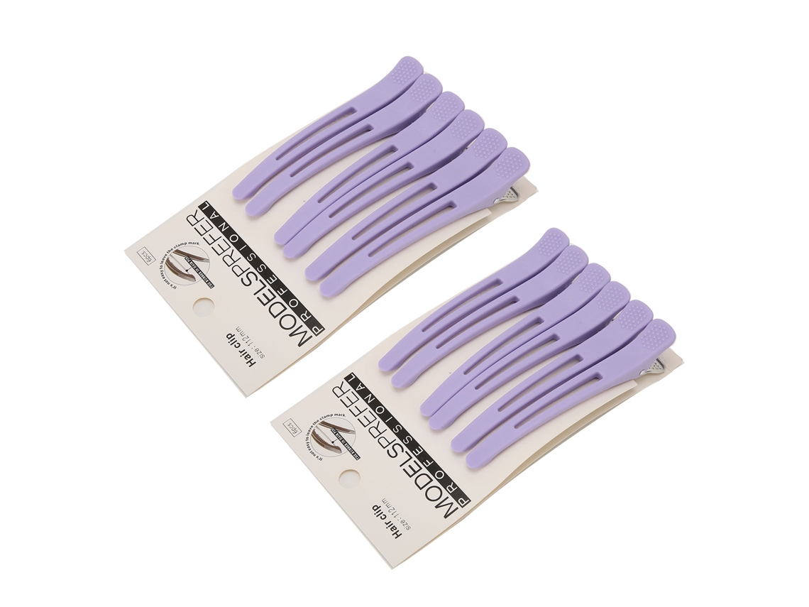 2026-12 Presilhas Pentatadas para Separar e Posicionar o Cabelo, Presilhas Antiderrapantes em ABS, 11,3 cm, Vermelhas, para Uso Doméstico e em Casa