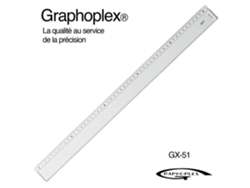 Regla transparente 1 bisel relieve 50 cm - Color Graphoplex