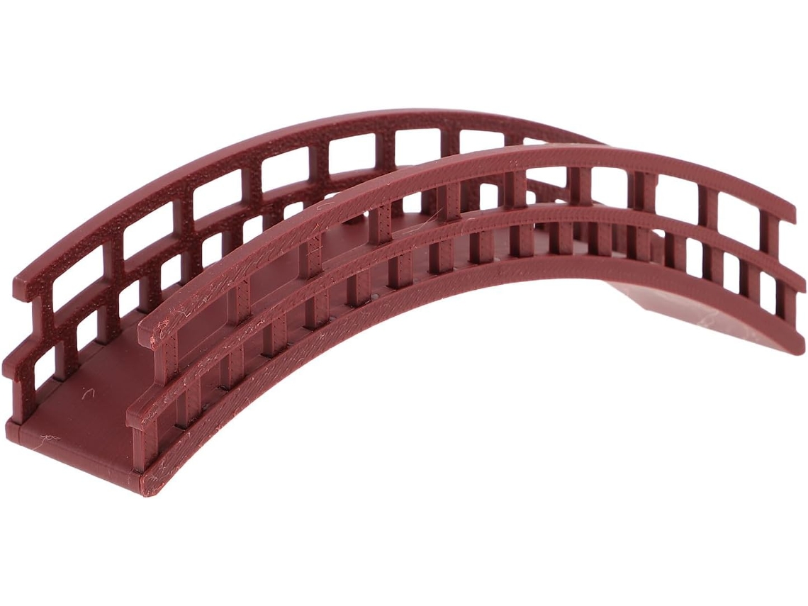 Accesorio De Modelo De Plástico Grande Para Puente De Arco Rojo Marrón En Miniatura