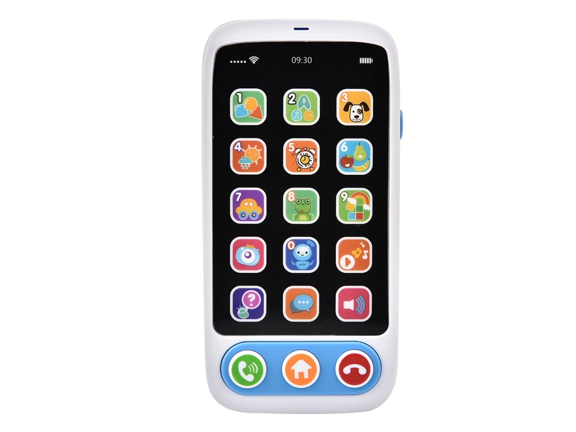 Brinquedo Educativo De Celular Infantil Com Música Aprendizagem Inglês Presente Azul