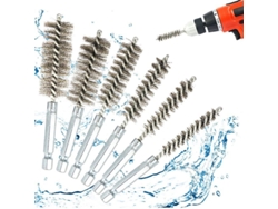 2026-set De 6 Cepillos Limpieza Acero Inoxidable Para Taladro Martillo (8mm,10mm,12mm,15mm,17mm,19mm)