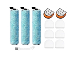 Kit de filtro de rolo de substituição AW261 para aspiradores de pó e água Shark Hydrovac Messmaster, 3 rolos de escova, ferramenta de filtros