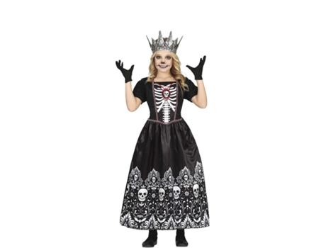 Disfraz de Niña GUIRCA Dark Skull Queen (10-12 anos)