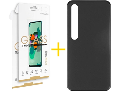Kit Funda + Protector de Pantalla Xiaomi Mi 10 5G SKYHE Cristal Templado 8322 Negro