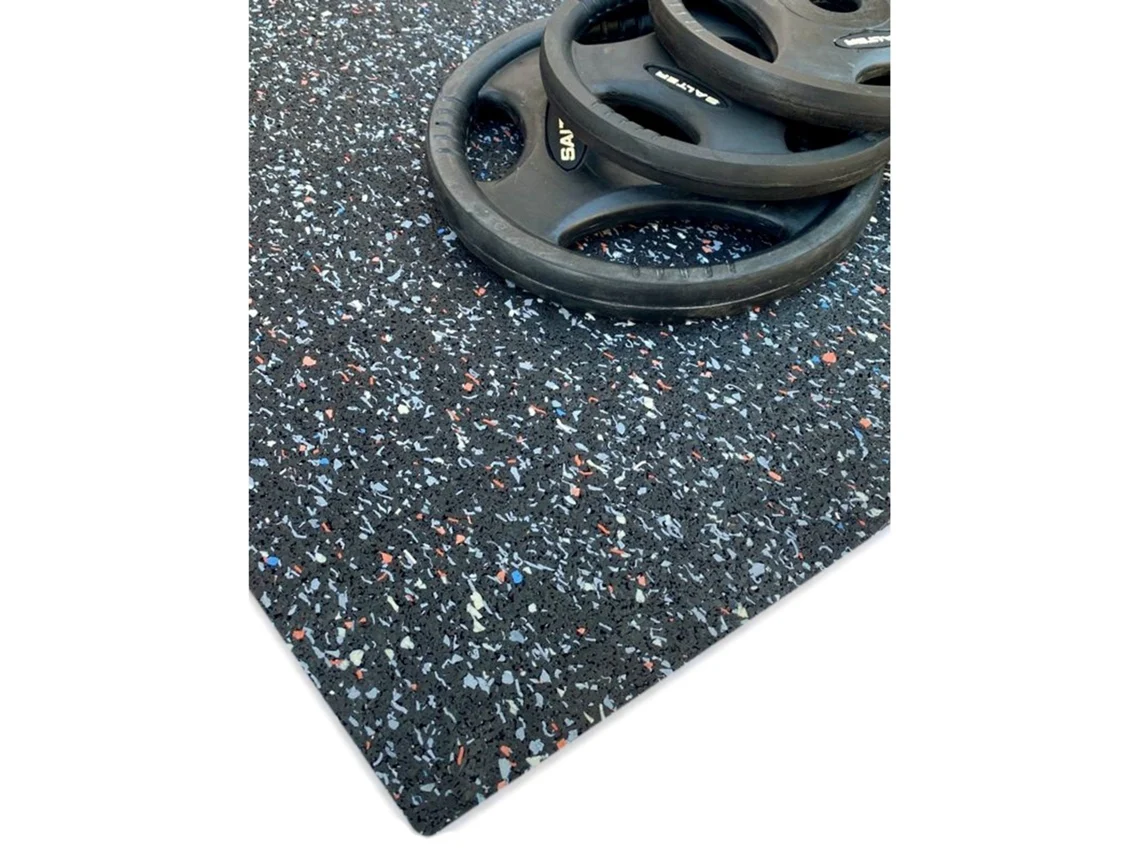 Tapete de Ejercicio e Fitness especial para Ginásios | EPDM PLUS | Base Negra 6mm de altura 1'25m (Ancho) x 2m (Largo)