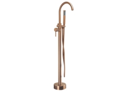 Grifo de baño de pie Rea Lungo Brush de cobre