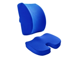 Cojín Lumbar Con Funda De Malla Transpirable, Diseño Ergonómico Para Aliviar El Dolor Lumbar Y Corregir La Postura Digitallab (azul)