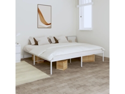 Estructura De Cama Sin Colchón Metal Blanco 180x200 Cm