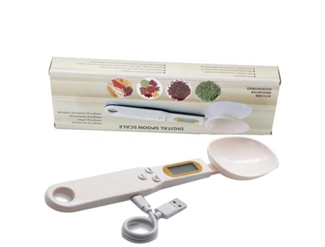 GEYECETE Balanza Cuchara Electronica de Cocina 2 Piezas