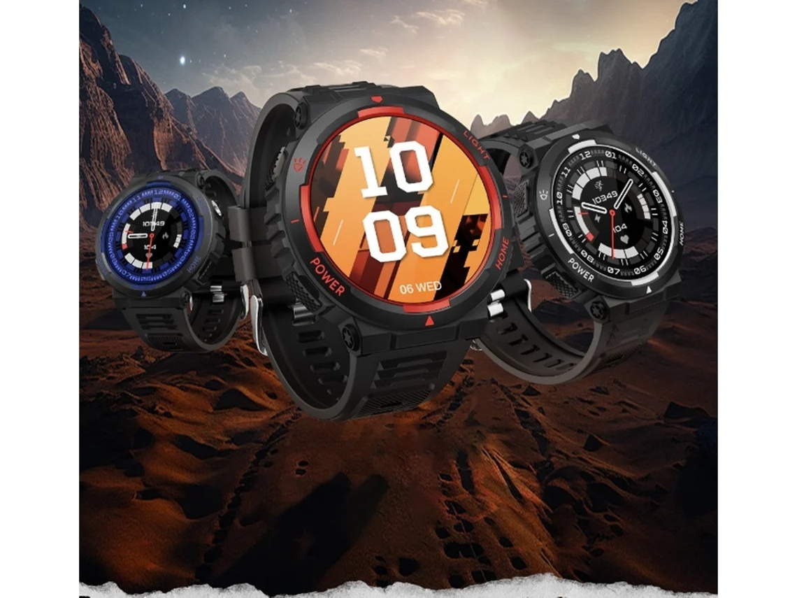 Reloj inteligente con un diseño robusto para deportes y fitness, ideal para el gimnasio, actividades al aire libre, ejercicios y deportes. Bestvite