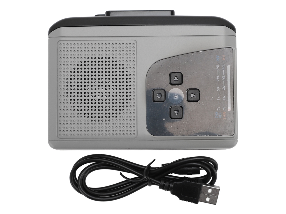Reproductor De Casetes Portátil, Convertidor De Casete A Mp3, Radio Am/fm, Grabadora Con Altavoz De 8 Ω Y 1 W.