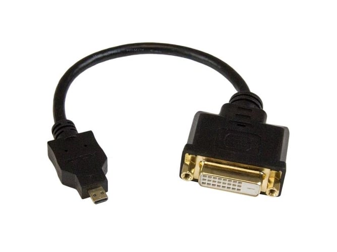 Cable Adaptador de Vídeo STARTECH HDDDVIMF8IN 0.2m Micro-HDMI DVI-D