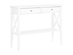 Aparador con 2 cajones BELIANI Avenue de MDF Blanco 100x35x80