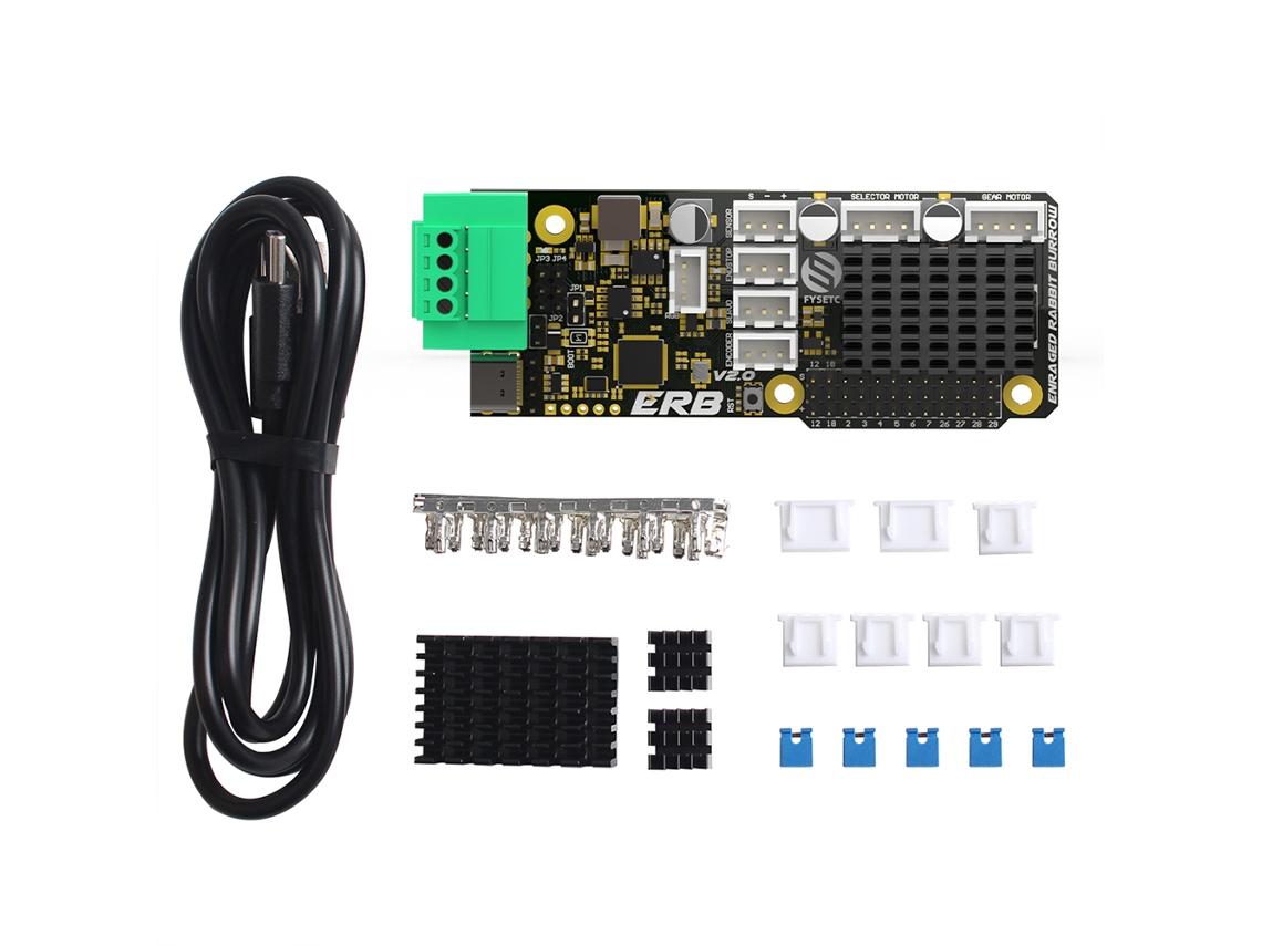 Placa base Erb V2.0 con controladores TMC2209, bus CAN y USB para el comedero de zanahorias Voro Ercf V2.0 Enraged Rabbit