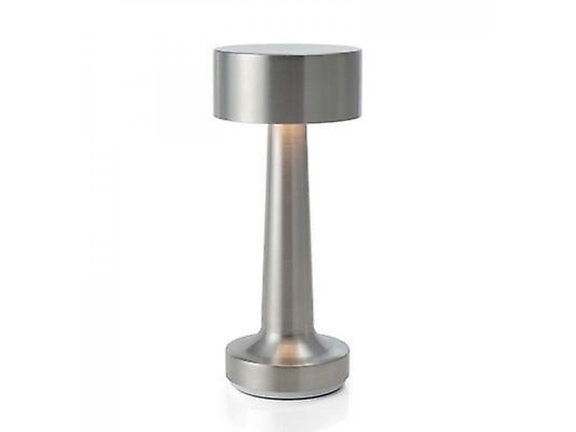 2026-lámpara De Mesa Recargable Con Sensor Táctil, Luz Nocturna Usb 3 Modos De Luz 3000k-6000k 1800mah Plata