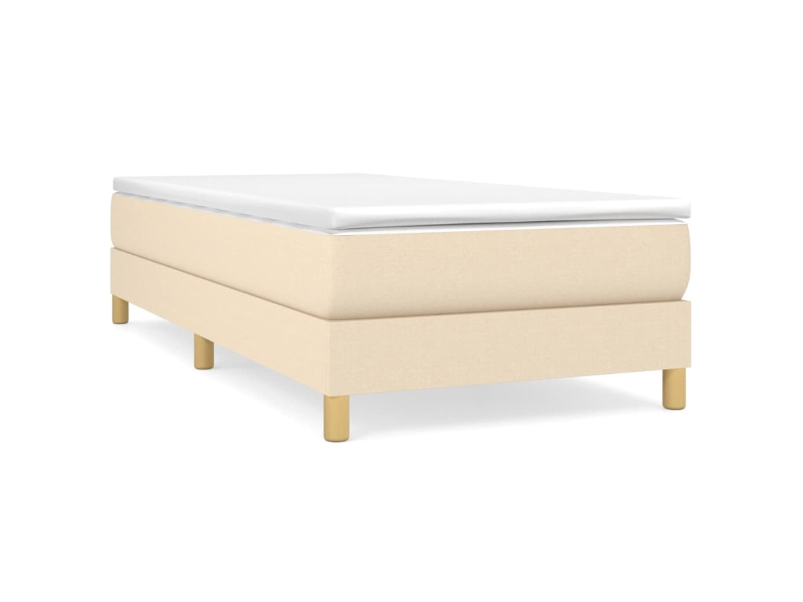 Maison Exclusive - Estructura De Cama Con Somier Tela Crema 90x190 Cm