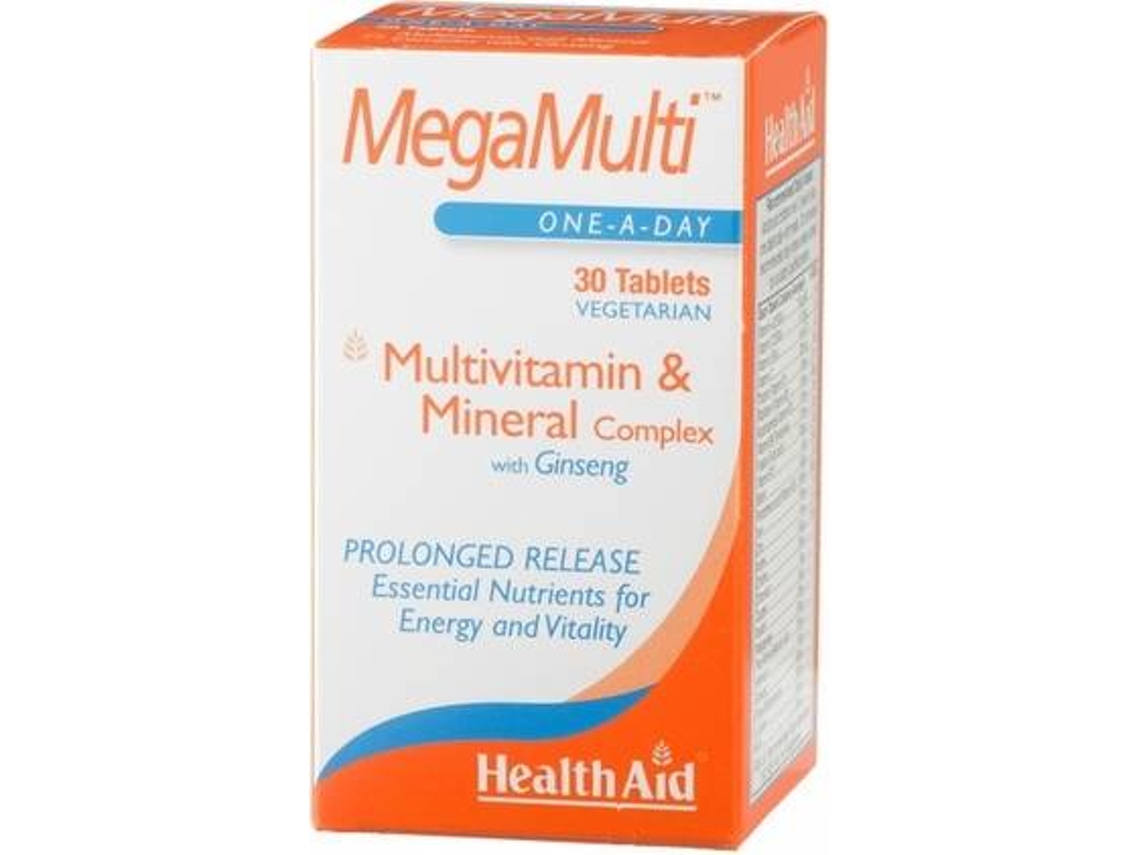 Complemento Alimentar HEALTH AID Megamulti Com Ginseng (30 comprimidos)