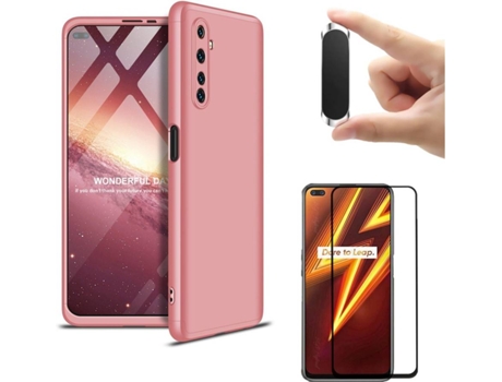 Carcasa, Protector y Soporte Realme 6 Pro Slim armor 360º Rosa