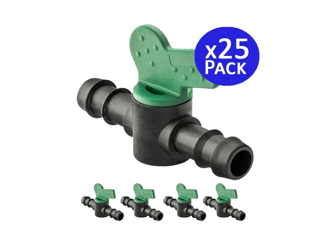 Llave de Paso Riego Por Goteo 16Mm SUINGA Pack 25 SUINGA