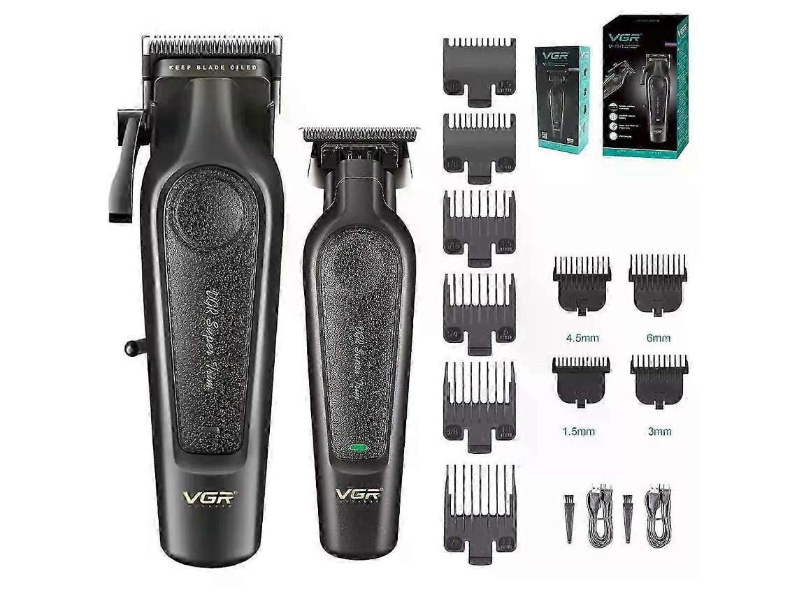 Cortapelos eléctrico profesional con cuchilla en T, inalámbrico y recargable, para barberos, modelo V 995. Nostalgia88