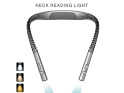 Lámpara de lectura LED para el cuello, recargable, para mesita de noche, 3 niveles de brillo, gris Siurn