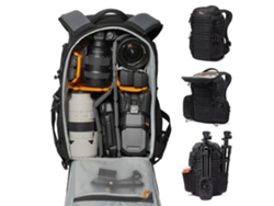 Mochila para cámara Lowepro Protactic BP 350 AW III con 4 puntos de acceso, poliéster negro
