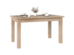 Mesa Rectangular De 140x80 Cm, Con Capacidad Para 6 Personas Y Tablero Moderno De Laminado Natural.
