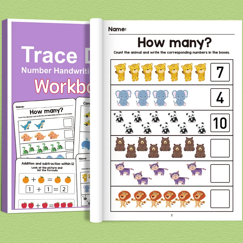 Cuaderno Interactivo De Matemáticas Para Preescolares: Incluye Páginas Para Practicar El Trazado De Números, La Suma Y La Resta.