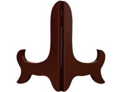Soporte Plegable De Madera Marrón Para Platos, De 4 Piezas, Con Patas Plegables Para Una Presentación Práctica.