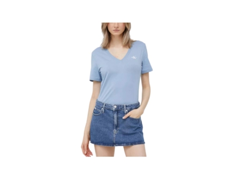 Camiseta CALVIN KLEIN para Mujer (S - Azul)