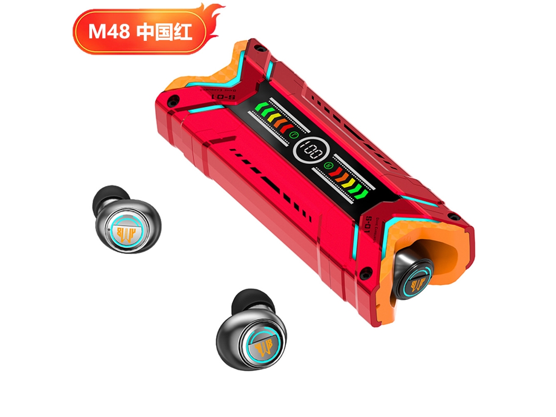 Auriculares Bluetooth inalámbricos verdaderos SIURN M48 Mecha Gaming Tws Reducción de ruido Bluetooth In-Ear Baja latencia Rojo