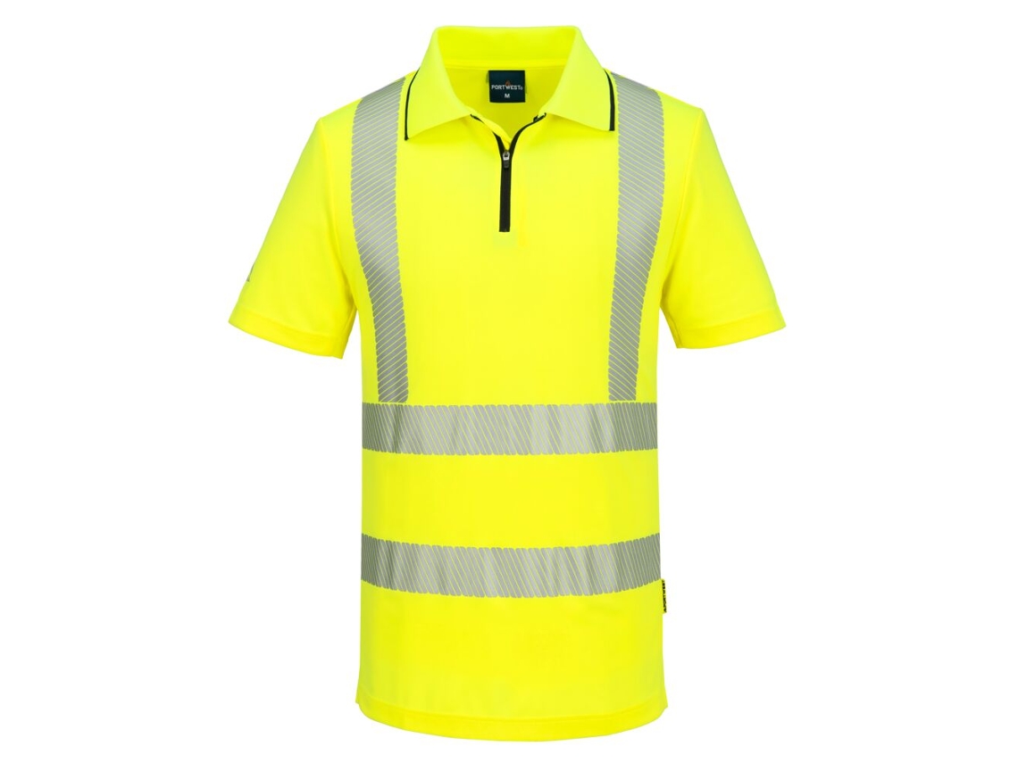Polo Alta Visibilidad Kx3 Sport Con Cremallera | Trabajo Amarillo / S