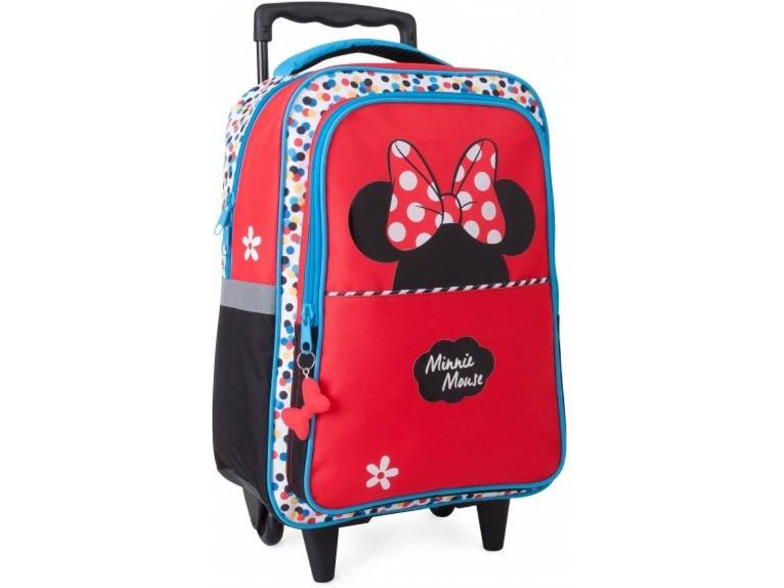 Mochila con Ruedas DISNEY Minnie (Rojo - Poliéster - 30x18x46cm)