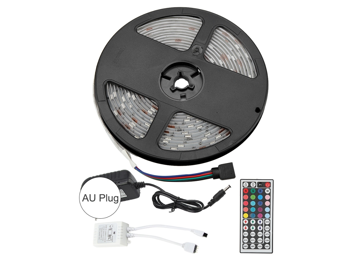 Tira De Led Rgb De 5 M Con 150 Led, Resistente Al Agua Ip65, Para Barra De Bar Doméstica Con Mando A Distancia.