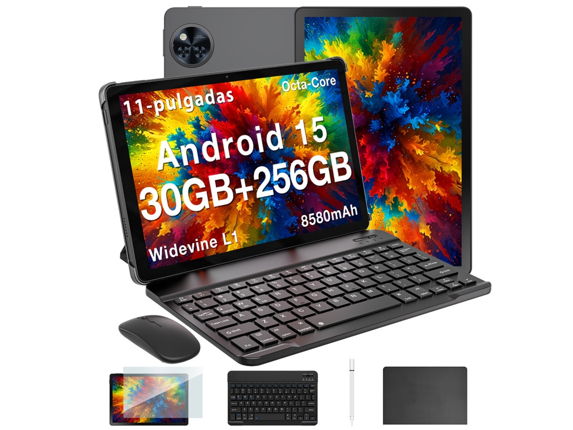 Tableta Doogee U11pro Android 15 de 11 pulgadas, 30 GB, 256 GB/2 TB, ocho núcleos, 8580 mAh, HD IPS 90 Hz, Widevine L1, Wi-Fi 5, 13 MP, 5 MP, Face ID, 3,5 mm