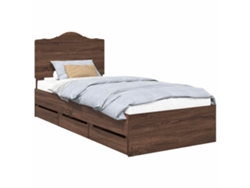 Maison Exclusive - Estructura De Cama Roble Marrón 90 X 200 Cm Madera Ingenieril