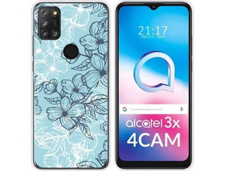 Carcasa Alcatel 3X 4CAM TUMUNDOSMARTPHONE Dibujos Transparente Flores 03 Multicolor