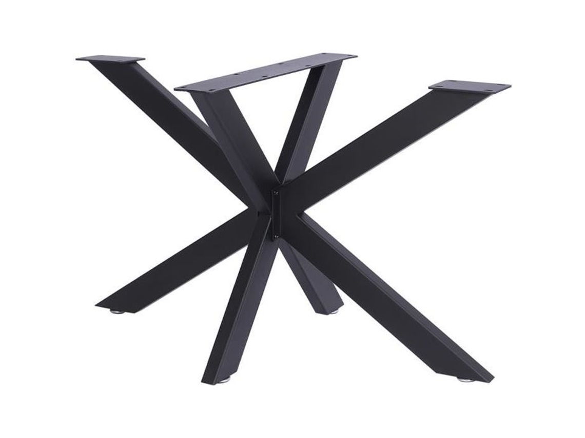 Biloxi Patas de Diseño de Acero para Mesas Estilo Industrial DIY Forma de Araña, Negro -L