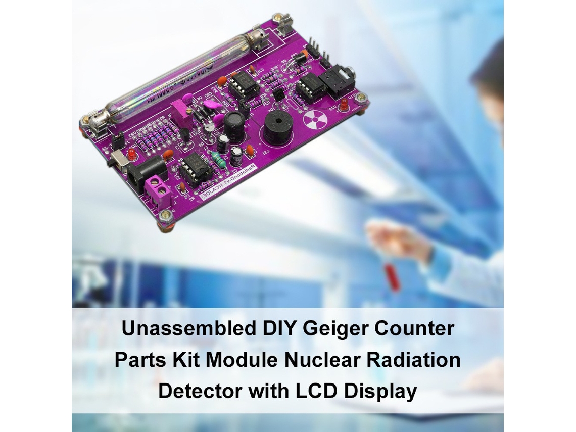 Kit De Módulo Detector De Radiación Para Armar, Contador Geiger Morado Con Alarma Sonora Y Visual - Piezas Sin Ensamblar