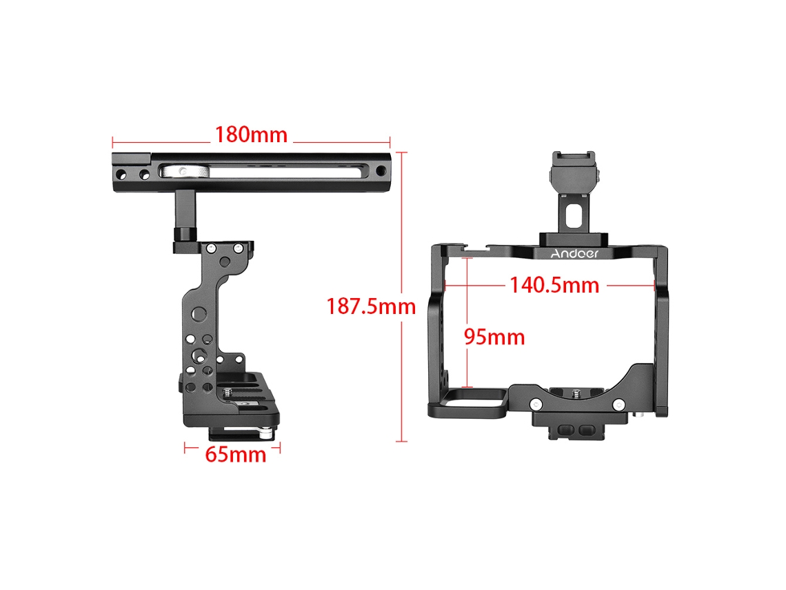 2026yncm-jaula De Cámara Andoer De Aleación De Aluminio Para Nikon Z6 Z7 Con Cold Shoe Para Vídeo
