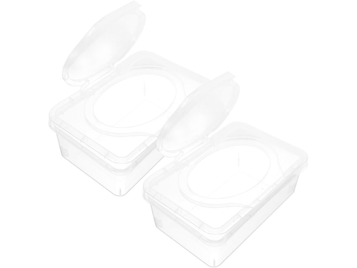 Caja De Almacenamiento Para Toallitas Húmedas Con Tapa, 2 Unidades, Fabricada En Pp Ligero Y
