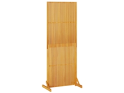 Mampara de listones de madera maciza de acacia marrón Vidaxl (79,5 x 50 x 200 cm)
