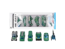 6 Coches De Juguete De Aleación Para Niños Con Helicóptero, Regalo Decorativo Verde