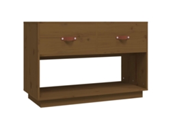 Mueble de TV de madera maciza de pino, color marrón miel, MAISON EXCLUSIVE (90x40x60 cm)