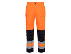 Pantalón Alta Visibilidad Con Paneles De Malla | Trabajo Ventilado Naranja/marino / 36
