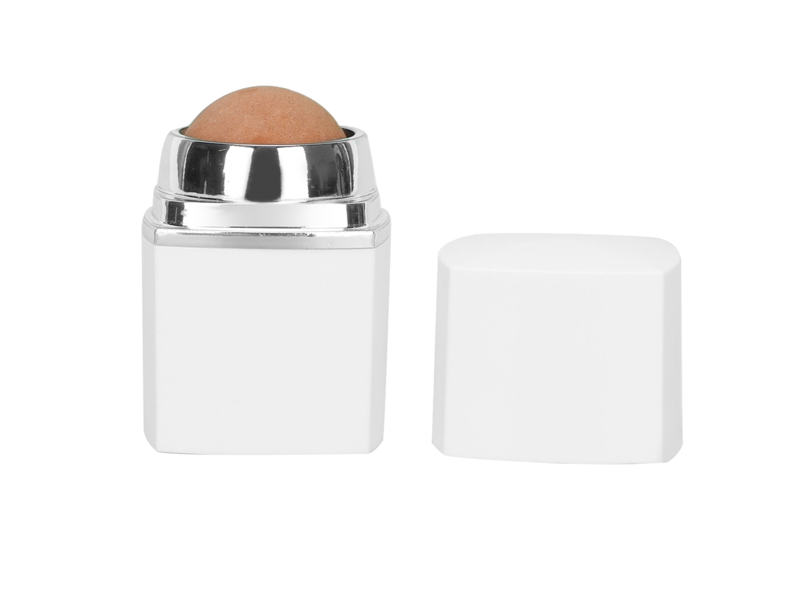 Mini masajeador facial con bola de piedra volcánica para limpieza facial y absorción de aceite