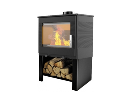 Estufa de leña de hierro fundido resistente al agua de 8,7 kw, pira odélya, negra FR9016150B - SUPRA