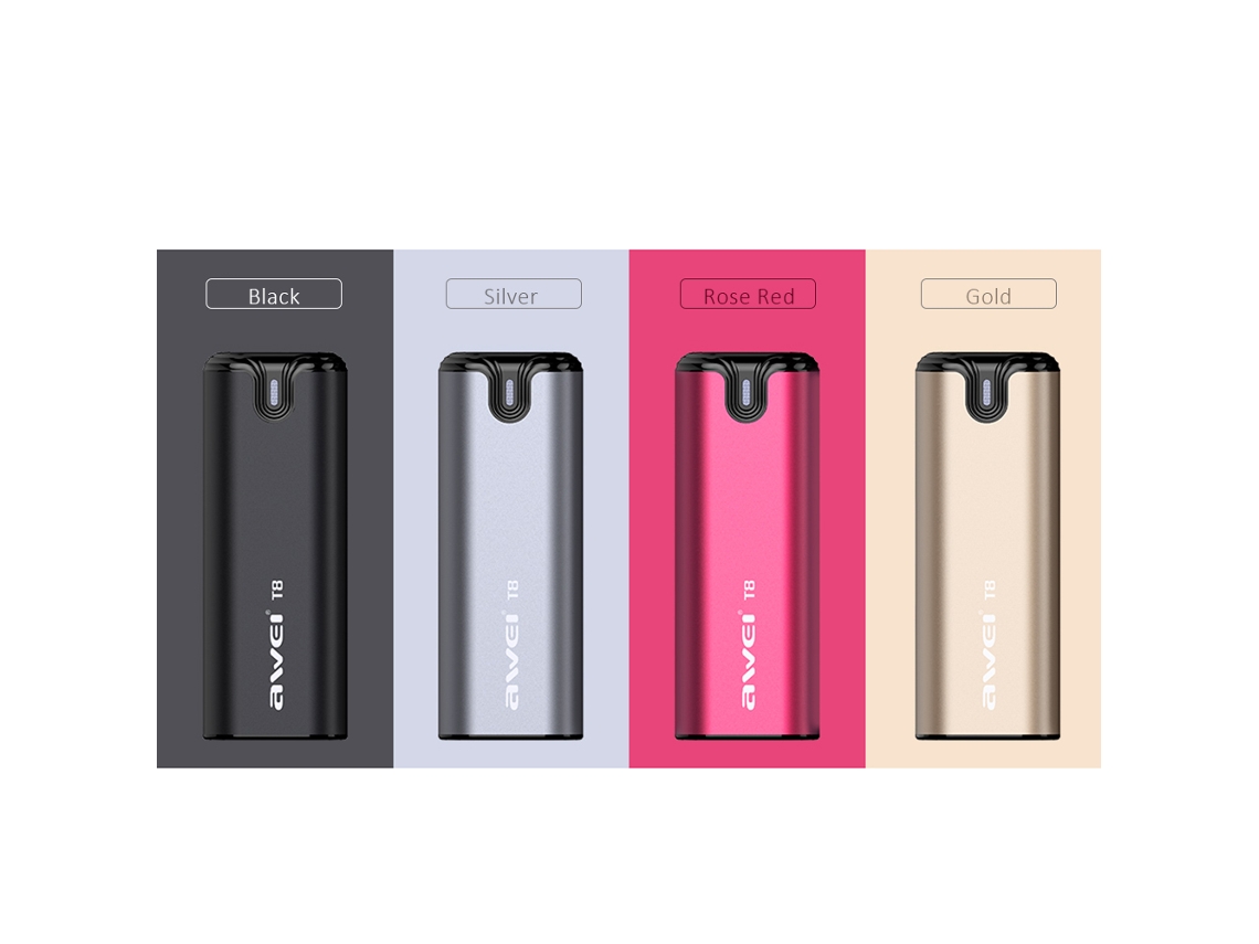 Fone De Ouvido Awei T8 Sem Fio Bt 4.2 Inteligente Mini Metal Intra-auricular Com Estojo De Carregamento