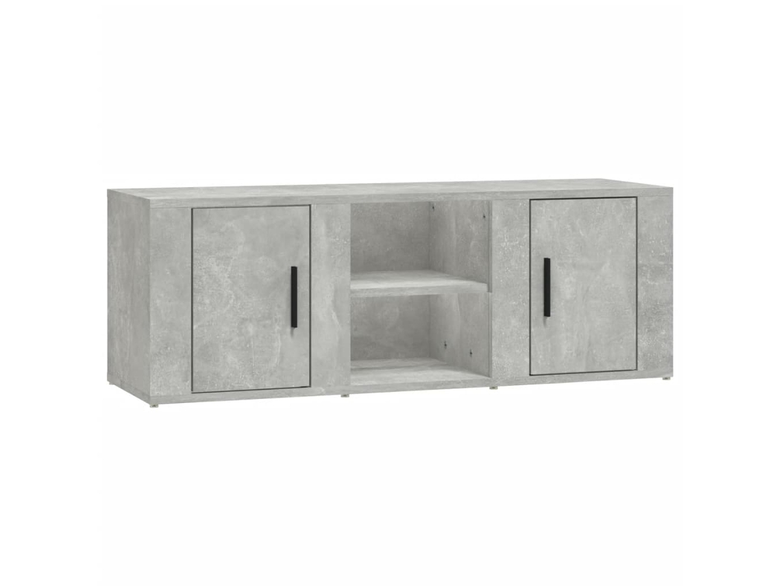 VIDAXL Mueble De Tv Madera Contrachapada Gris Hormigón 100x31,5x35 cm