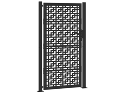 Puerta De Jardín Vidaxl Negro Acero Autopatinable (105 X 180 Cm)